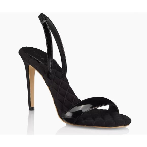 Aera Vivien Vegan Leather Sling back Sandals Black Women's 39.5 US 9.5 - Picture 1 of 13